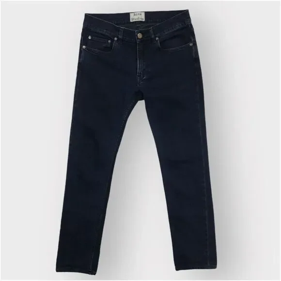 Acne Studios Ace Stay Blue/Black Denim Jeans Men's Size‎ 30x28 Dark Wash